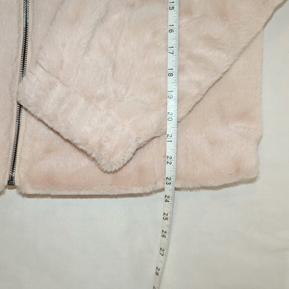 Sanctuary | Mock Neck Faux Fur Jacket in "Maple" Cream | Size Large - Picture 15 of 15